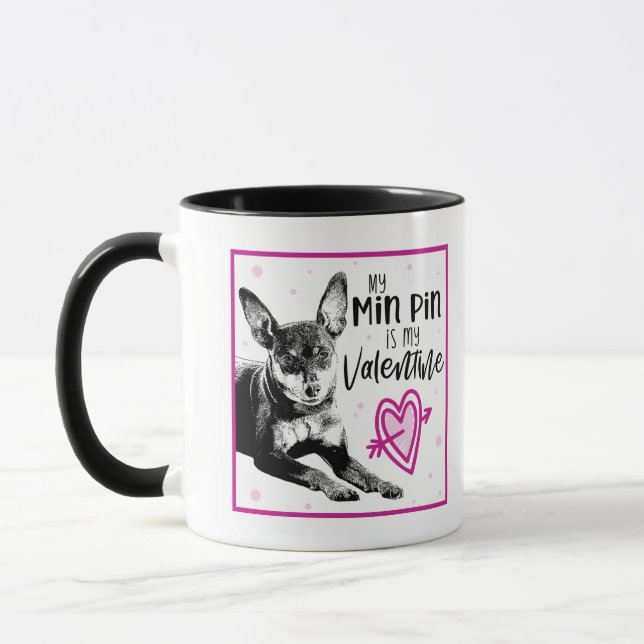 MinPin Valentine Mug | Dessin à broche mignon (Gauche)