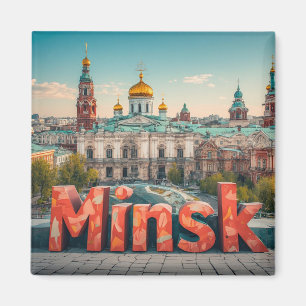 Minsk Belarus Travel Gift For Visitors 🗺️ Magnet