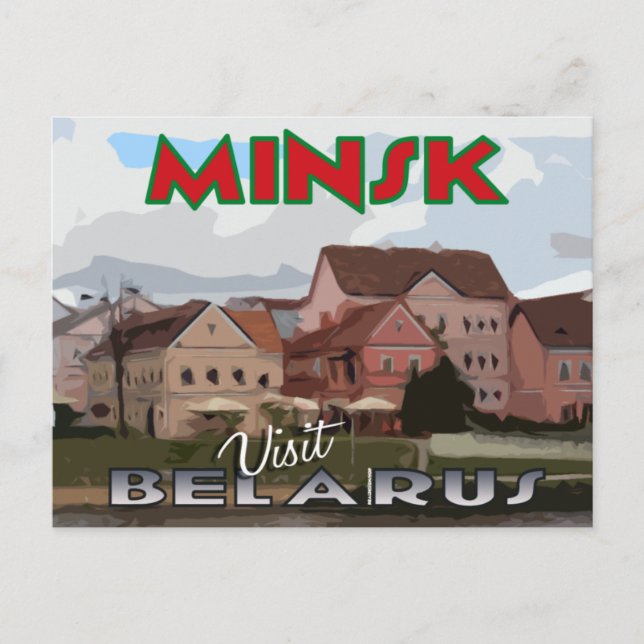 Minsk, carte postale de la série Visit Belarus (Devant)
