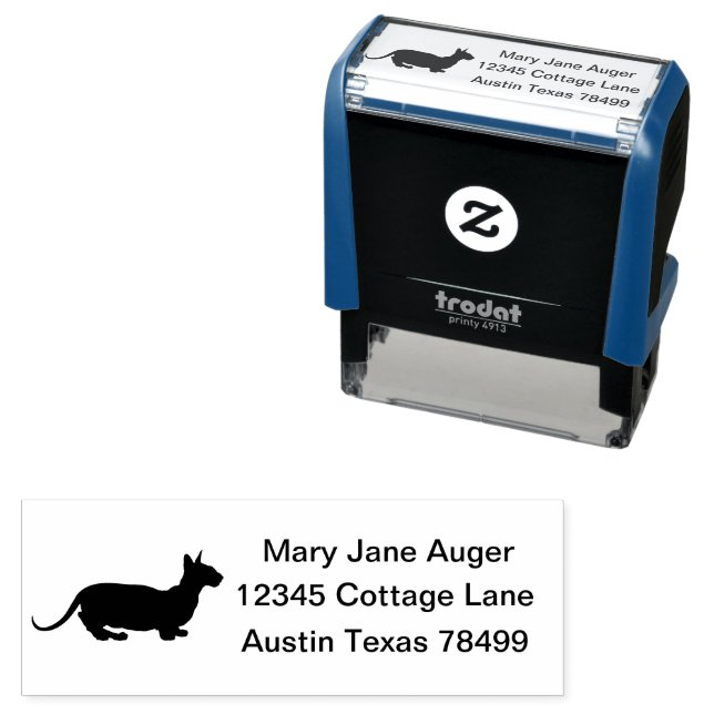 Minskin Cat Personalized  Self-inking Stamp (In Situ)