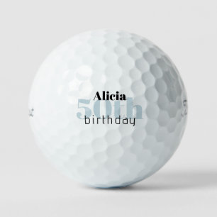 Mint 50th Birthday Personalized Titleist Pro V1 Golf Balls