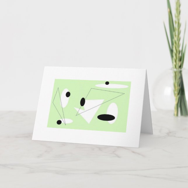 MINT ABSTRACT BLANK GREETING CARD (Front)