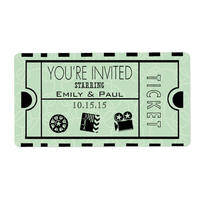 Mint Admit One Save the Date (Front)