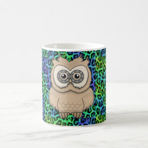 Mint And Blue Leopard Print Coffee Mug