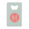Mint and Coral Chevrons with Custom Monogram
