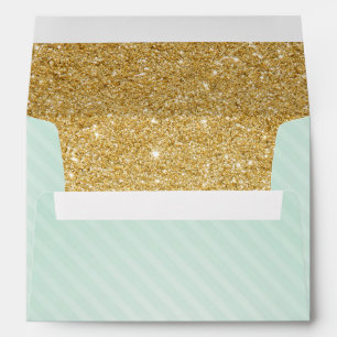 Mint and Gold Envelopes, Twinkle Little Star Envelope