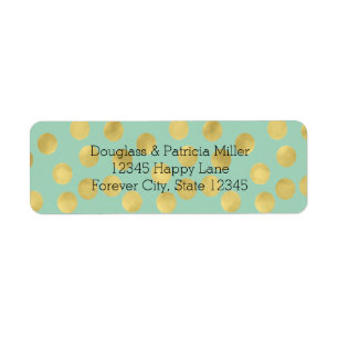 Mint and Gold Glitz Dots