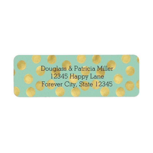 Mint and Gold Glitz Dots (Front)