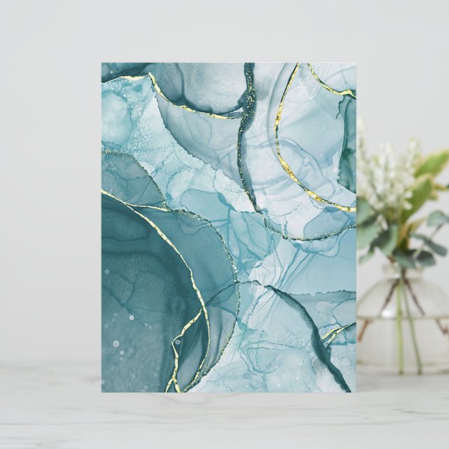 Mint and gold marble (Standing Front)