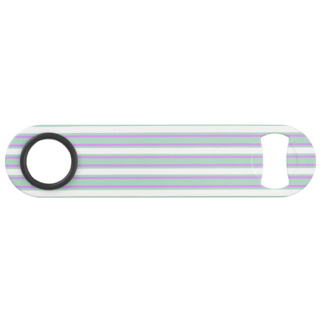 Mint and lilac candy stripes bar key (Front (Horizontal))