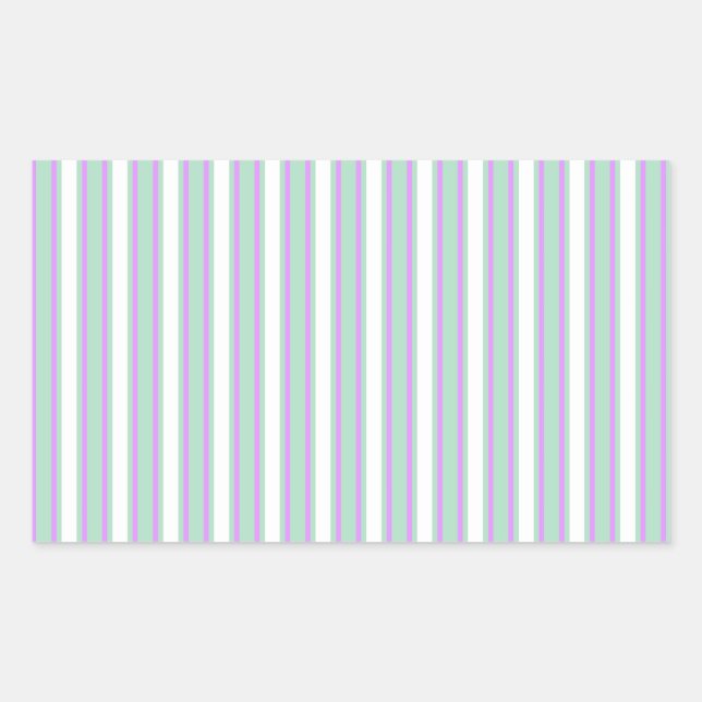 Mint and lilac candy stripes sticker (Front)