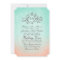 Mint and Peach Bohemian Wedding Invitation