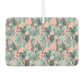 Mint and Pink Forest Pattern Air Freshener