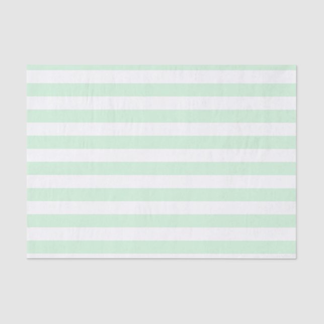 Mint and White Striped Tissue Paper (Front)