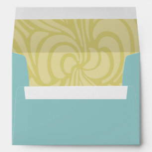 Mint and Yellow Succulent Wedding Envelopes