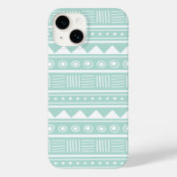 Mint Aztec Tribal Pattern