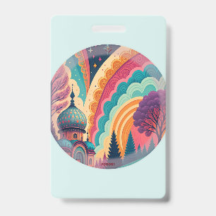 Mint Badge with Psychedelic Art – Customizable