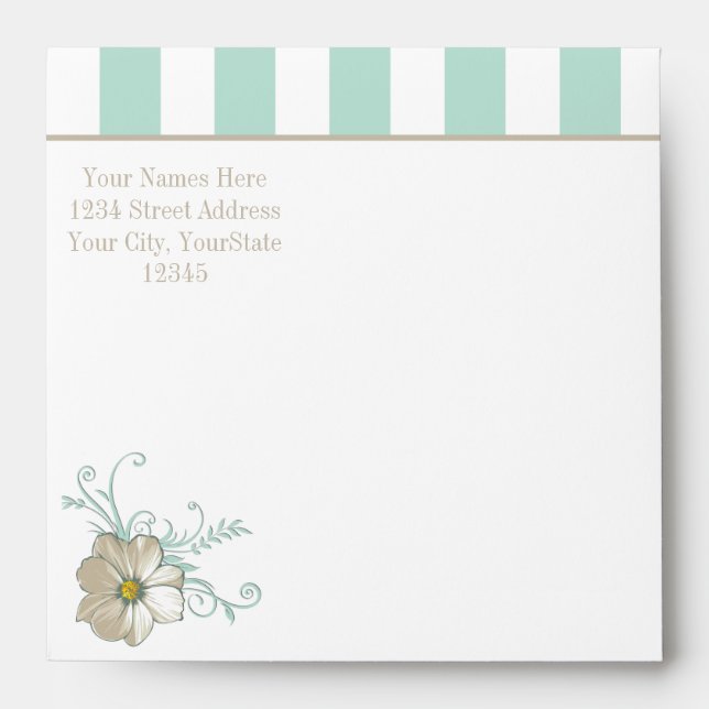 MINT BISQUE DOTS STRIPES Envelope (Front)