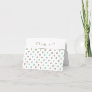 MINT BISQUE DOTS STRIPES Thank You