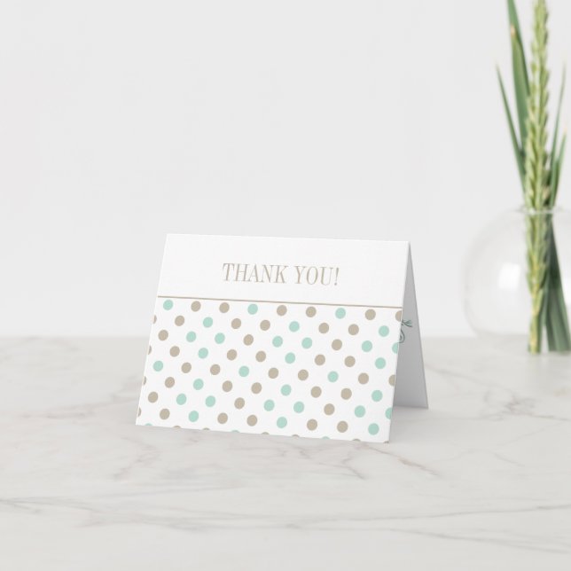 MINT BISQUE DOTS STRIPES Thank You (Front)