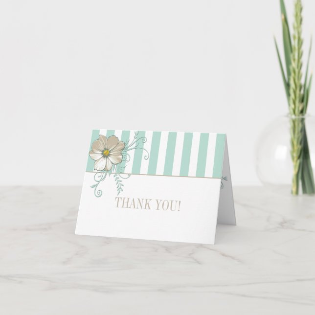 MINT BISQUE DOTS STRIPES Thank You (Front)