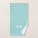 Mint Blue Coloured 感恩 Hand Towel