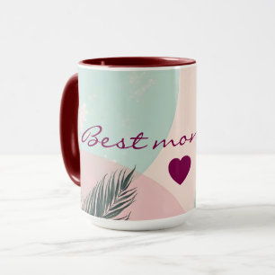 Mint Blush Pink Abstract Modern Collection Mug
