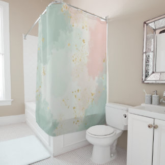 Mint Blush Pink Abstract Popular Collection