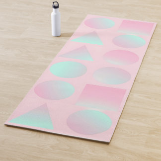Mint Blush Pink Abstract Trendy Collection Yoga Mat