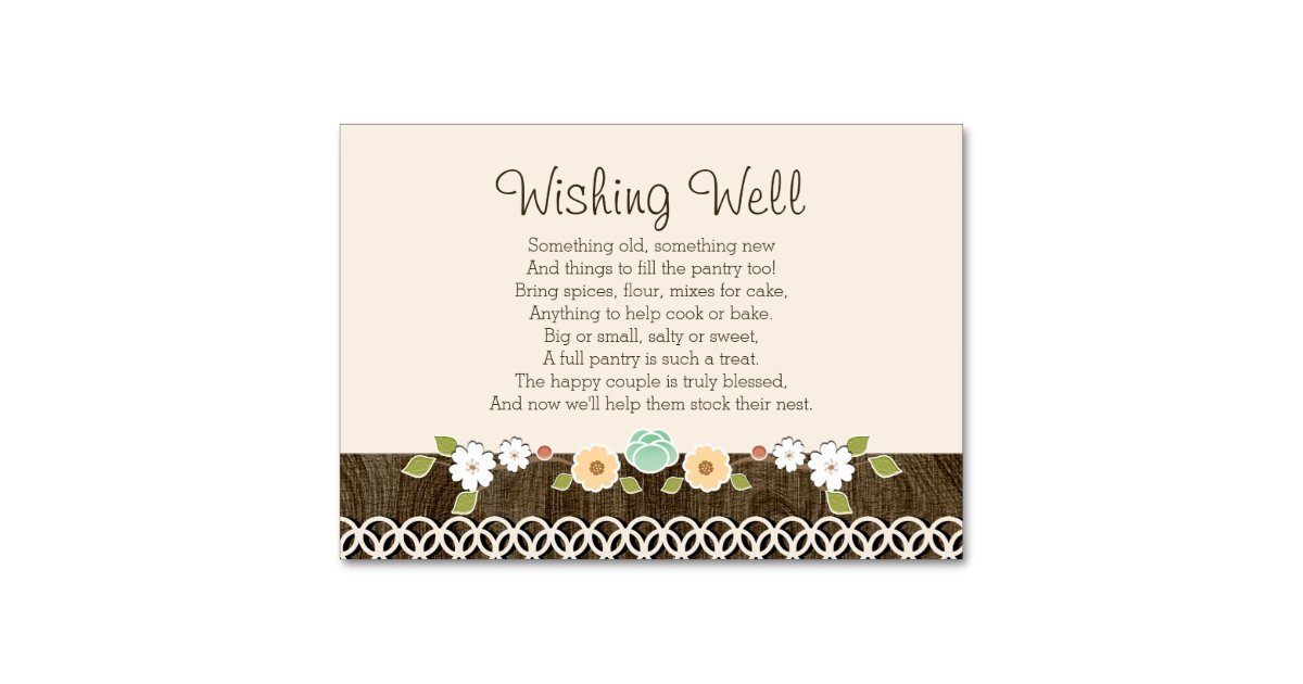 Mint Boho Rustic Wedding Shower Wishing Well Card Zazzle Ca
