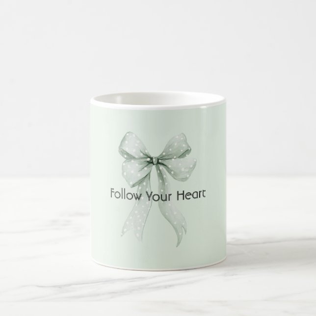 Mint Bow Coffee Mug (Center)
