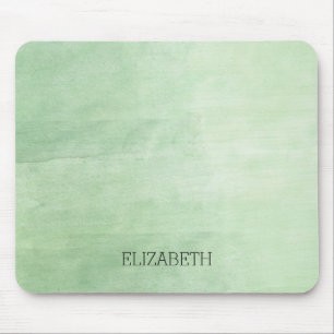 Mint Breeze Watercolor Mouse Pad