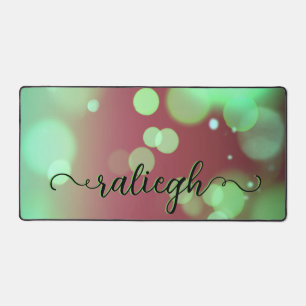 Mint & Burgundy Bokeh