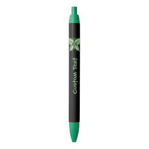 Mint Butterfly Blue Ink Pen