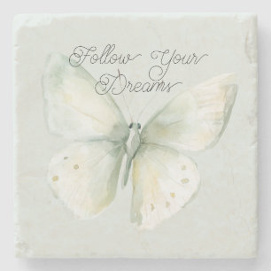 Mint Butterfly Dragonfly Joy Stone Coaster