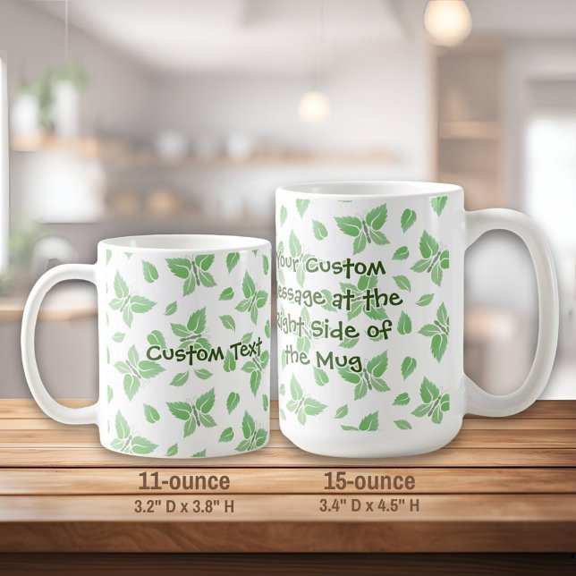 Mint Butterfly Pattern Coffee Mug (Creator Uploaded)