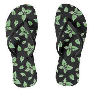 Mint Butterfly Pattern Flip Flops
