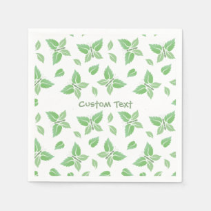 Mint Butterfly Pattern Napkin