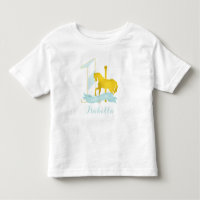 Mint Carousel Horse Birthday Girl