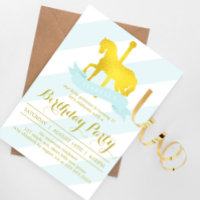 Mint Carousel Horse Birthday Party