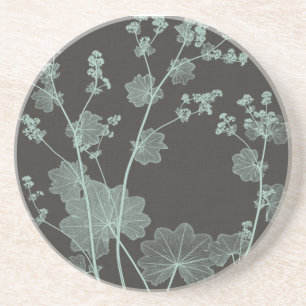 Mint & Charcoal Nature Study I Coaster