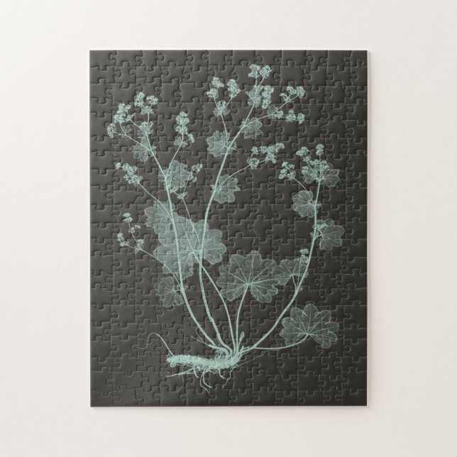 Mint & Charcoal Nature Study I Jigsaw Puzzle (Vertical)