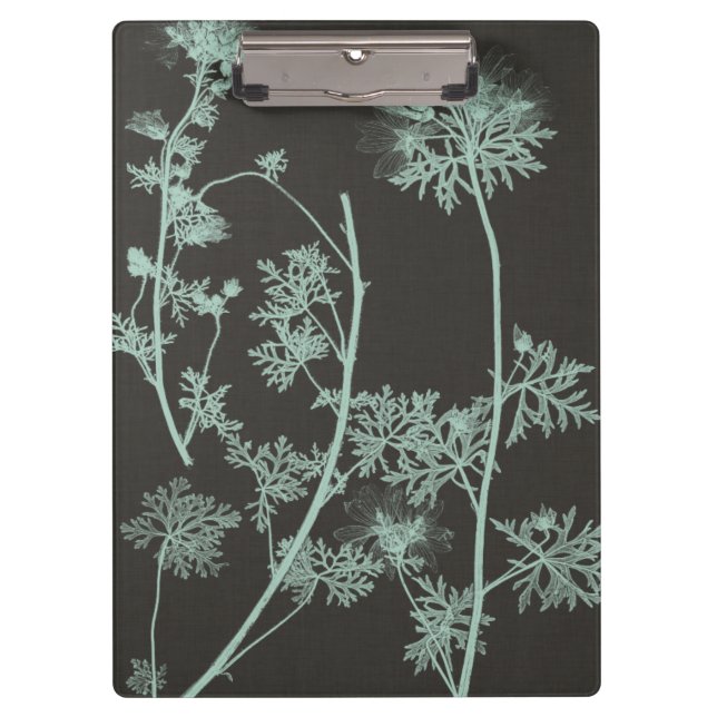Mint & Charcoal Nature Study IV Clipboard (Front)