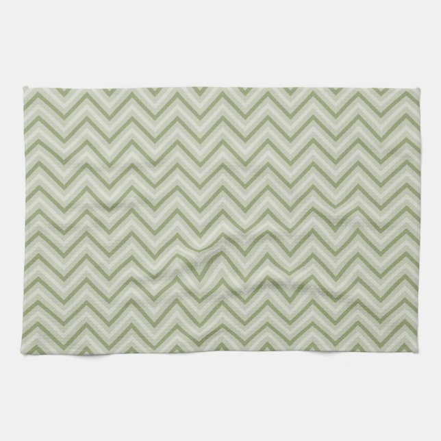 Mint Chevron Kitchen Towel (Horizontal)
