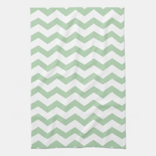 Mint Chevron Stripes Kitchen Towel