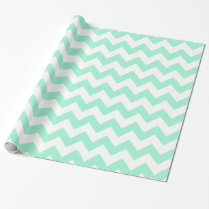 Mint Chevron Wrapping Paper