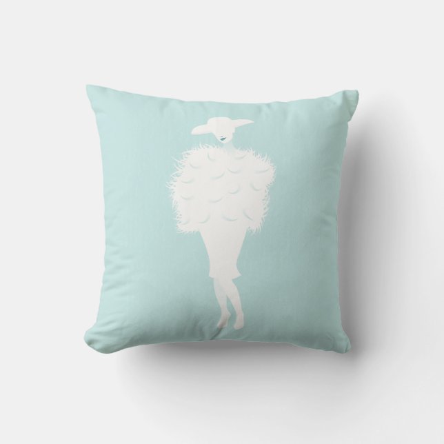 Mint Chic Throw Pillow (Front)