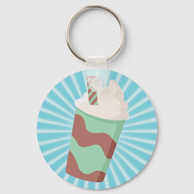 Mint Choc Milkshake Keychain (Front)
