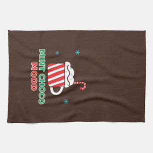 Mint Choco Mood Christmas Cooking Apron Kitchen Towel