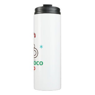 mint choco mood cute christmas round pillow thermal tumbler